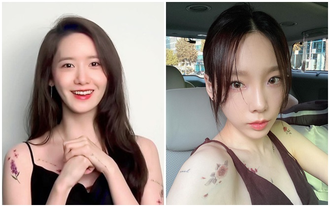 Ngại xăm trổ mà vẫn muốn sành điệu, các nàng học ngay Yoona - Taeyeon diện hình xăm dán nhỏ xinh tinh tế