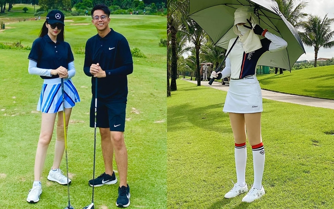 Thời trang chơi golf của mỹ nhân Việt: Hương Giang khoe chân dài, Huyền My diện đồ tôn dáng vẫn che mặt kín mít

