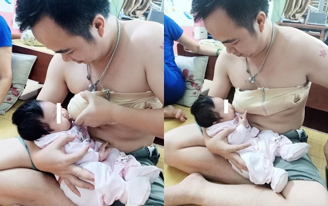 'Ông bố của năm' cho con bú theo cách không ai ngờ tới, lại còn hí hửng khoe vợ 'đỡ mỏi tay hơn bao nhiêu'