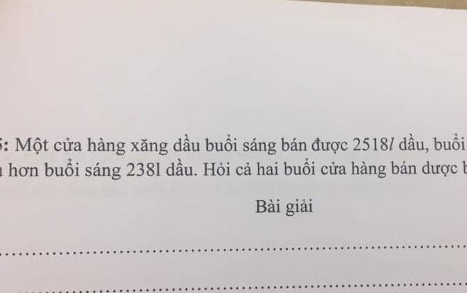 Bi hài bài toán hỏi tính số lít xăng bán được mà không ai có thể giải nổi dù tài ba tới đâu, hóa ra lỗi sai ở chi tiết buồn cười này