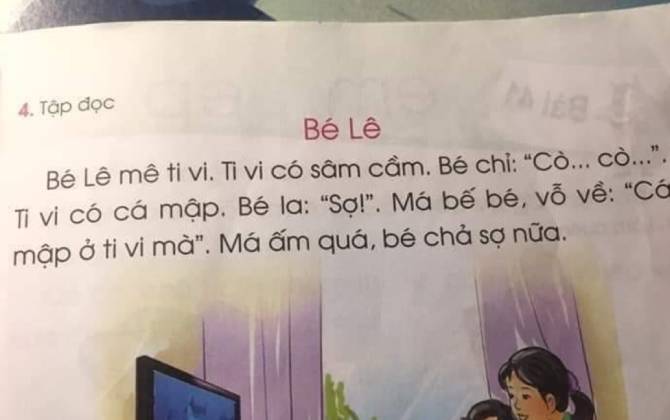 Phụ huynh tranh cãi, kêu ca bài tập đọc khó hiểu trong sách tiếng Việt lớp 1 mới