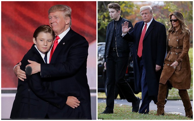 Sau 4 năm vào Nhà Trắng, Barron Trump đã 'vươn vai' thành chàng trai cao hơn 2 mét, tất cả bí quyết là đây