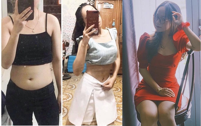 Nhờ Eatclean và tập luyện, nàng nữ sinh giảm nhanh 12kg trong 3 tháng, sở hữu  body 'cực phẩm'