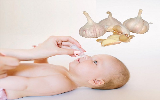 Nhỏ nước tỏi vào mũi trẻ - con dao hai lưỡi