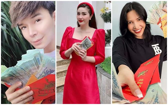 Nathan Lee, Đoàn Di Băng khoe lì xì lên tới trăm triệu khiến fan chóng mặt