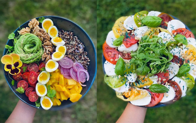 Mẹ Việt ở Thụy Sĩ chia sẻ những đĩa salad màu sắc đẹp như nhà hàng