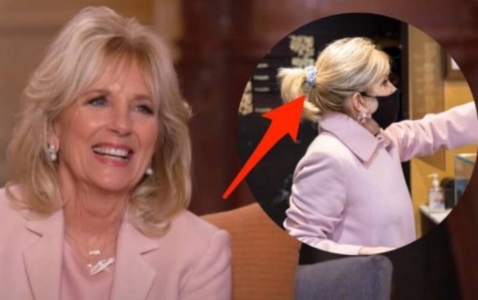 Phu nhân Tổng thống Biden cũng "bắt trend" style Hàn với chun buộc tóc sành điệu không khác gì Jennie (Black Pink)