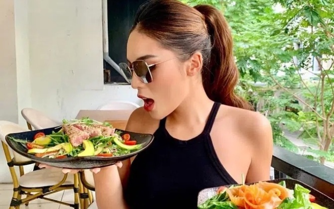 Ngoài gym hùng hục, Kỳ Duyên giữ dáng nuột nhờ 'eat clean' 7 ngày