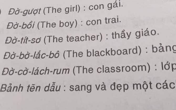 Ngao ngán sách học tiếng Anh hướng dẫn đọc theo kiểu 'sai bét', nhiều người 'há hốc mồm'