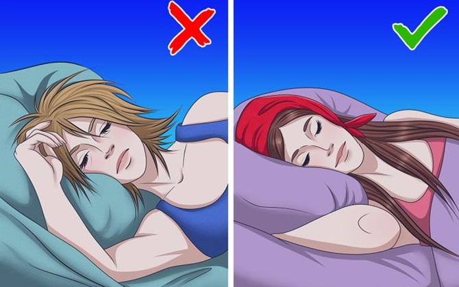 Tại sao chúng ta không nên xõa tóc khi đi ngủ?
