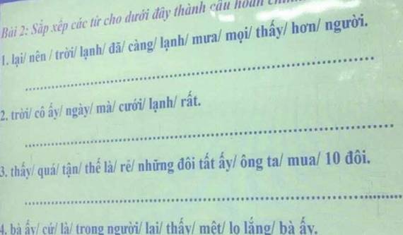 Choáng với bài tập tiếng Việt khiến anh chàng sinh viên nước ngoài 'kêu trời', dân mạng tự tin quá dễ