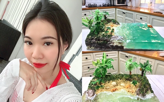Mướt mắt với chiếc bánh biển đảo đẹp như tranh của nàng 9X An Giang, nhìn thôi đã thấy cả mùa hè!