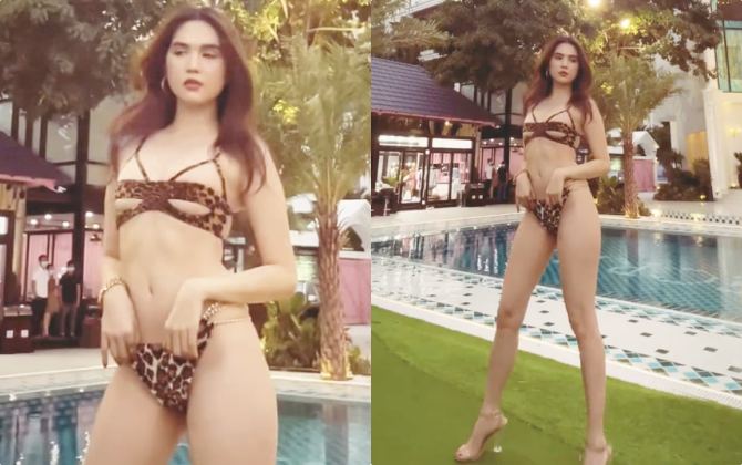 Ngọc Trinh ngày càng chăm diện bikini cắt xẻ 'chỗ hiểm' táo bạo