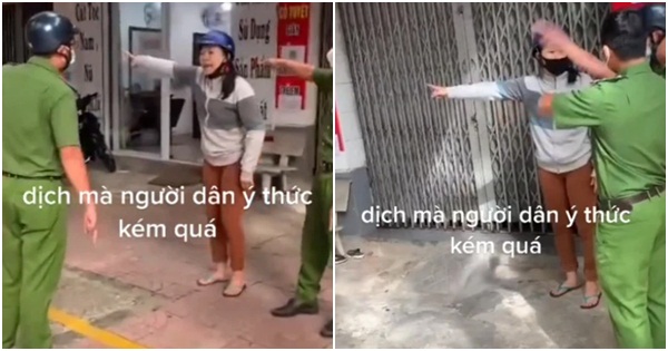 Ra đường không lý do, không đeo khẩu trang, 'bà thím' còn thách thức: 'Mày cho tao lên phường hả? Lên phường tao kiện đó'