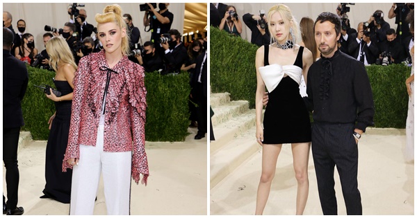 Thảm đỏ Met Gala: Kristen Stewart diện áo hồng lấp lánh, Rose (BLACKPINK) khoe nhan sắc lộng lẫy khiến fan nức lòng