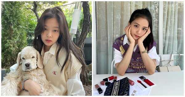 Jennie và Jisoo (BLACKPINK) hóa tiểu thư yêu kiều khi diện áo len dệt kim