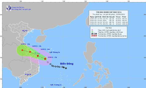 Áp thấp nhiệt đới mạnh lên thành bão số 6, dự báo hướng đi thế nào?