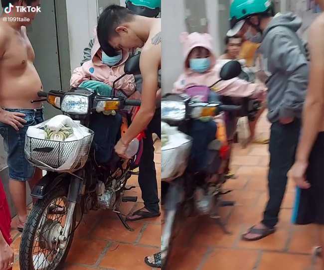 Chồng chở con gái về quê, hành trang là hũ trõ cốt của vợ, CĐM bày tỏ: 'Xem mà không kìm được nước mắt'