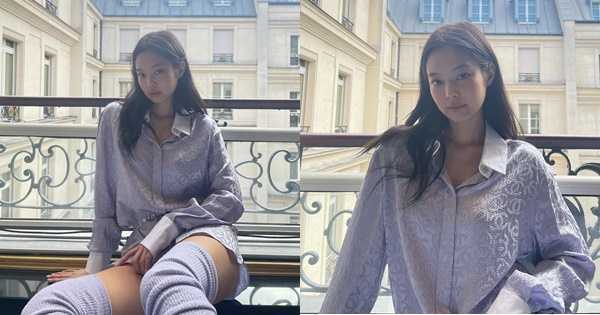 'Xả ảnh' sau Paris Fashion Week, Jennie khoe sắc vóc nuột nà với áo oversize