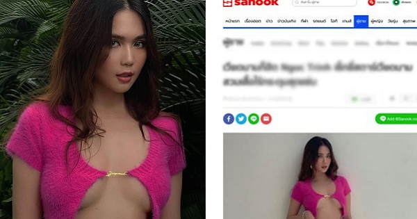 'Nữ hoàng nội y Ngọc Trinh được báo Thái ca ngợi vì mốt áo 'hư hỏng'