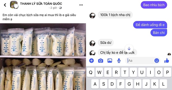 Xuất hiện hội mua bán sữa mẹ trên mạng, bán 100 nghìn/bịch sữa trữ đông