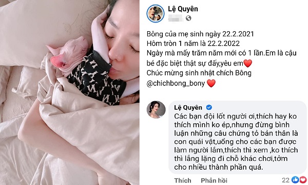 Lệ Quyên gay gắt gọi khán giả là 'đội lốt người' vì chú mèo cưng bị chê 'như quái vật'
