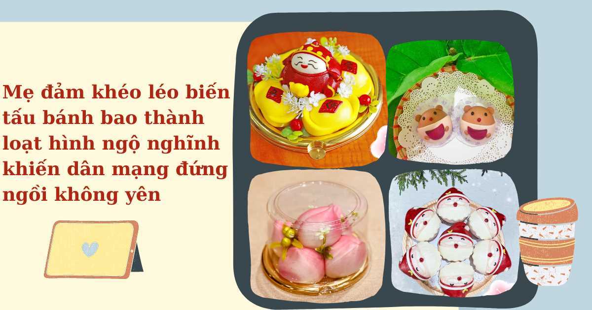 Mẹ đảm 9x bỏ việc ngân hàng về nhà nội trợ, đưa món bánh bao ăn sáng lên một trình độ nghệ thuật mới