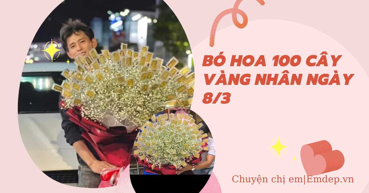 Bó hoa 100 cây vàng giúp 'hâm nóng tình cảm cực độ' trong ngày 8/3 gây sốt cộng đồng mạng