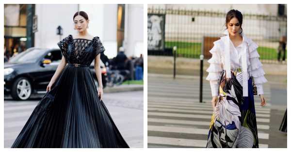 Lương Thùy Linh diện váy 'cồng kềnh' dự Paris Fashion Week