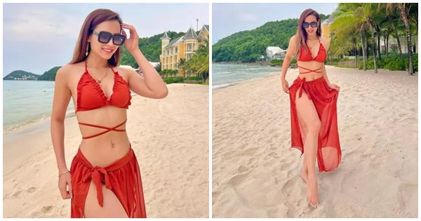 Diện bikini khoe vòng 2 phẳng lỳ, Phương Trinh Jolie ngầm bác bỏ nghi vấn 'cưới chạy bầu'