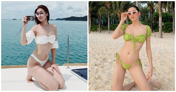 Diện bikini nóng bỏng, hai nàng hậu cùng tên Linh có màn so kè sắc vóc cực 'khét'