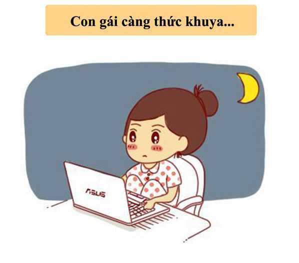 Con gái thức khuya có tác hại gì?