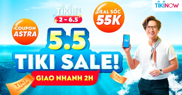 Duy nhất 5/5 TIKI tung sale giảm giá hàng chính hãng