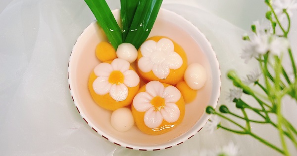 Học cách làm chè trôi nước tạo hình hoa cúc 'nhìn là mê' của nàng 8X Sài thành

