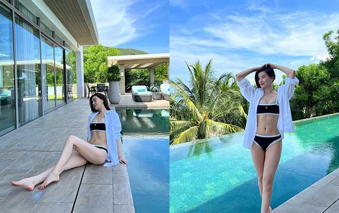 'Thiếu úy Hạ Lam' của Bão ngầm diện bikini khoe thân hình nuột nà, eo con kiến