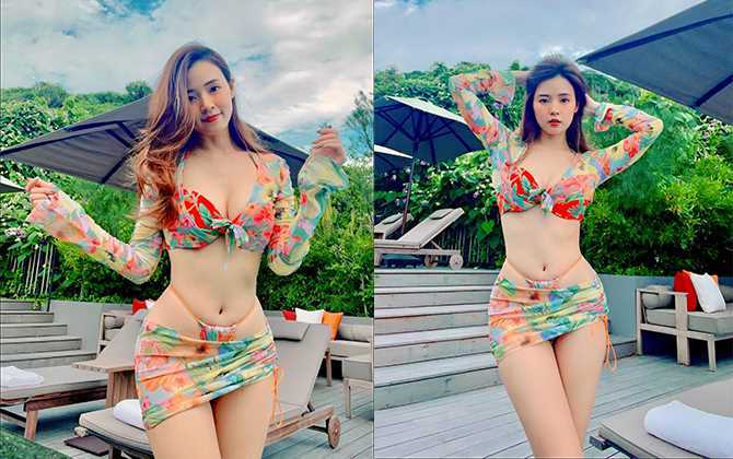 Midu một lần 'chơi lớn' với loạt ảnh bikini 'căng đét'