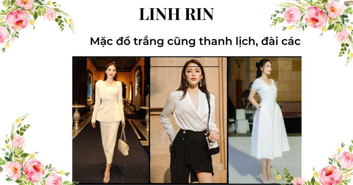 Chỉ cần diện tông trắng, Linh Rin vẫn đủ thanh lịch, đài các xứng danh nàng dâu hào môn tương lai