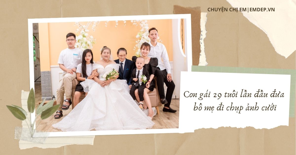Con gái 29 tuổi lần đầu đưa bố mẹ đi chụp ảnh cưới, câu chuyện tình phía sau khiến nhiều người cảm động