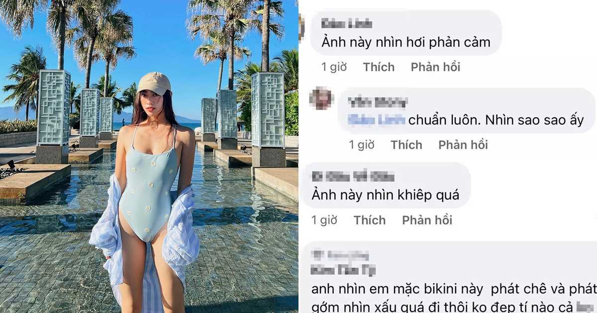 Diện bikini khoe hình thể, Lương Thùy Linh bị nhắc nhở vì một chi tiết