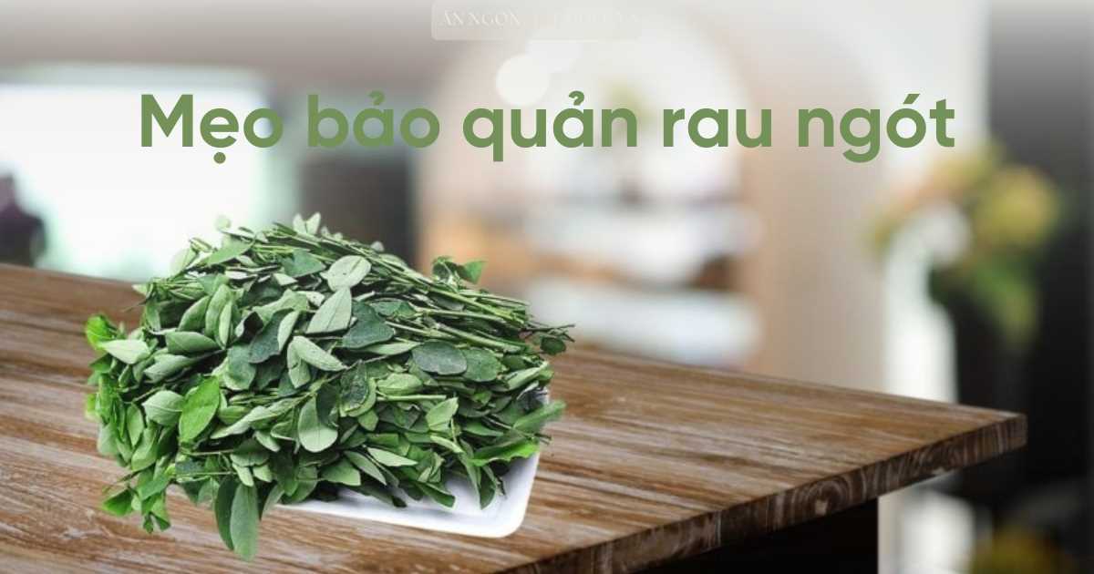 Mẹo bảo quản rau ngót được lâu, để tủ lạnh 2 tuần vẫn tươi ngon