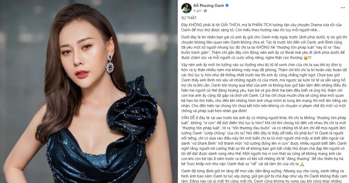Phương Oanh cố biện minh giữa drama tình ái với shark Bình, khán giả người thông cảm, người chê 'kém sang'