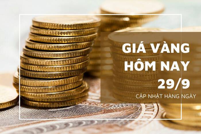 Giá vàng hôm nay 29/9: Vàng SJC đồng loạt tăng giá