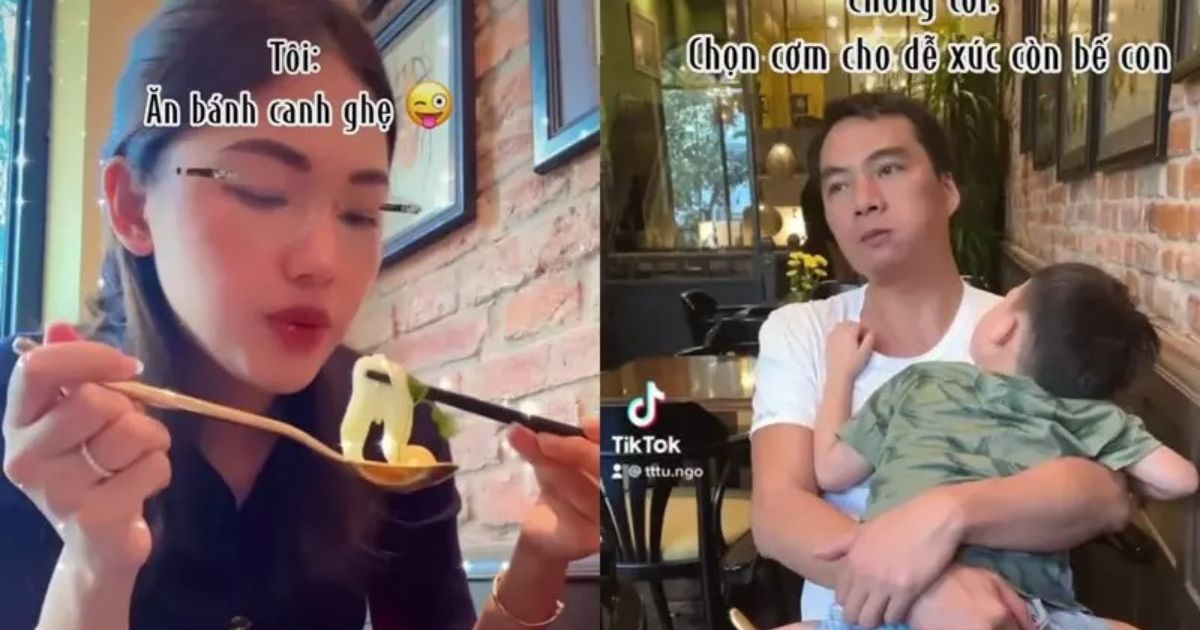 Thanh Tú bình thản ăn bánh canh ghẹ, cử chỉ của chồng đại gia khiến dân tình xuýt xoa