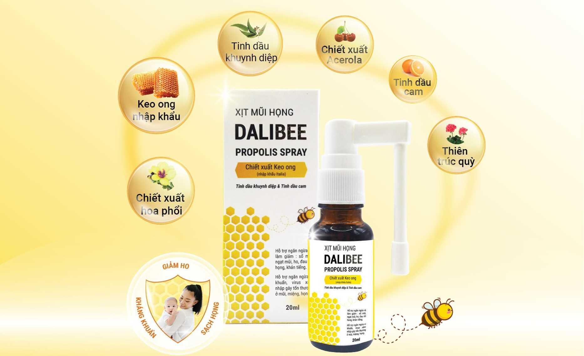 5 ưu điểm nổi bật của xịt mũi họng Dalibee
