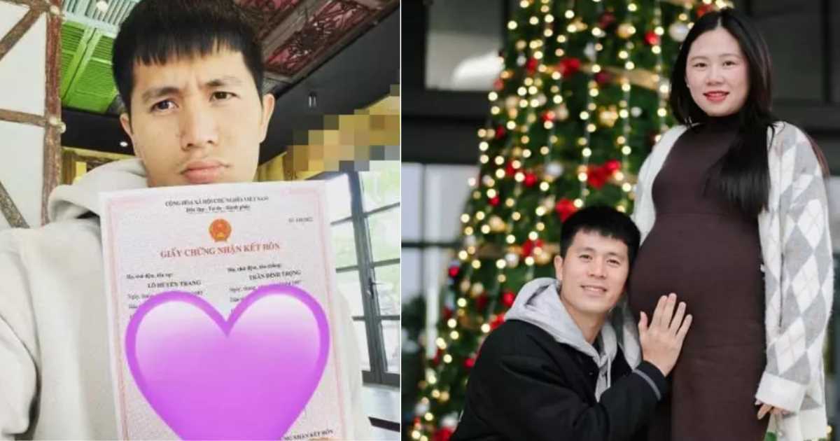 Trần Đình Trọng đăng ký kết hôn, khoe ảnh vợ bầu vượt mặt sắp đẻ
