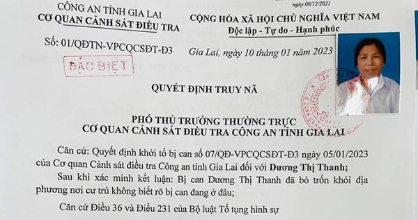 Truy nã đặc biệt cụ bà 73 tuổi vay 19 tỉ đồng rồi bỏ trốn

