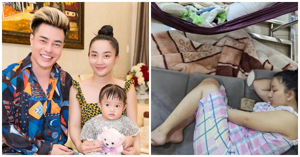 Lê Dương Bảo Lâm xót vợ nằm co ro vì chăm con đến kiệt sức, bao mẹ bỉm sữa đồng cảm