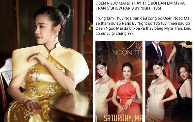 Thực hư O Sen Ngọc Mai bị 'gạch tên' khỏi một show ở nước ngoài, thay thế bằng Lady Mây Myra Trần