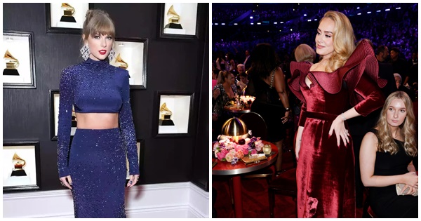 Thảm đỏ Grammy 2023: Taylor Swift khoe cơ bụng 'cực cuốn', Adele 'rực cháy' với đầm nhung