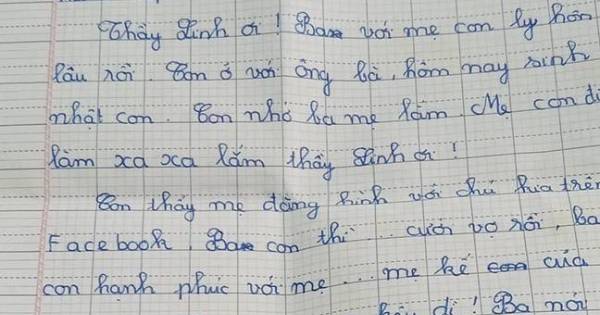 Nghẹn lòng bức thư của bé gái có cha mẹ ly hôn gửi cho thầy giáo: "Thầy có thể nói cho con biết là con có thể làm gì để ba mẹ bình thường trở lại được không?"